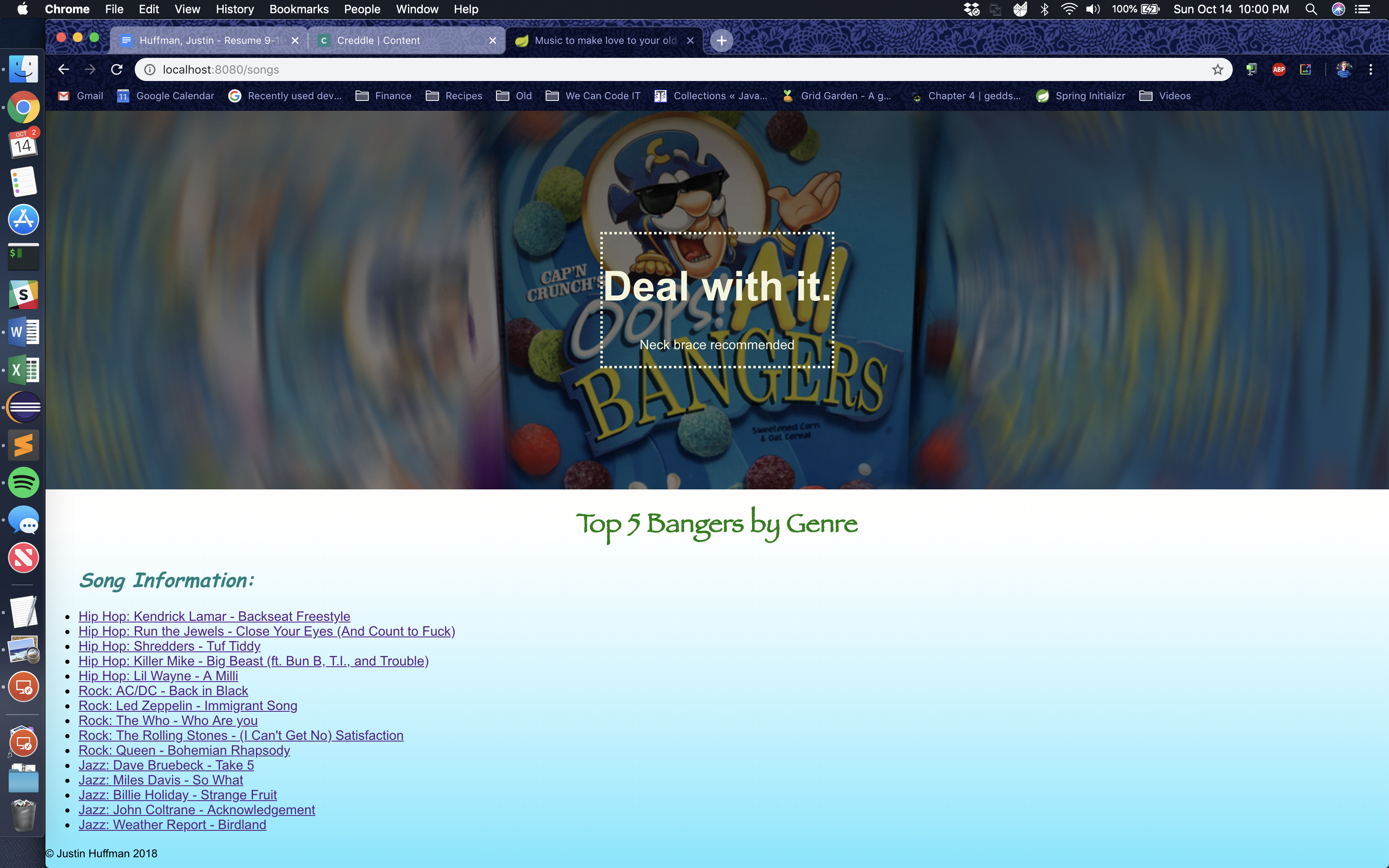 Song Reviews Site